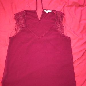 Burgundy blouse